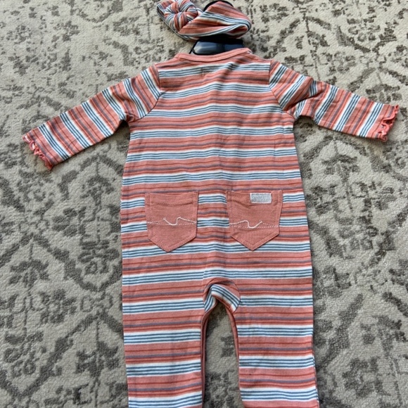 7 for all mankind baby onesie with headband NWT - Picture 2 of 3